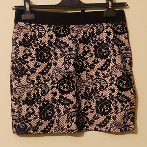 Black and Tan lace skirt